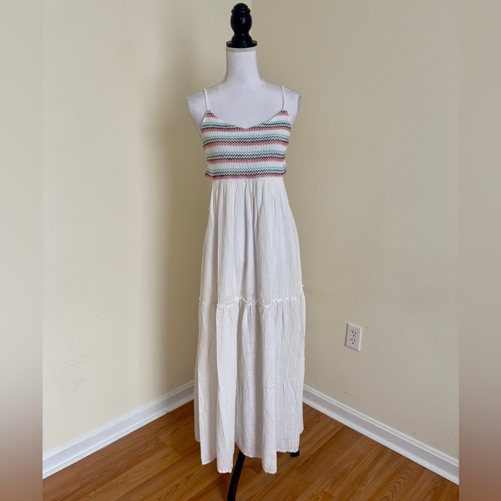 ROXY Hot Tropics Flowy Maxi Dress – Textured Slub Fabric – Size XL - Picture 3 of 15